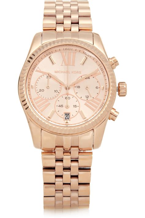 michael kors lexington rose gold tone watch|michael kors lexington chronograph watch.